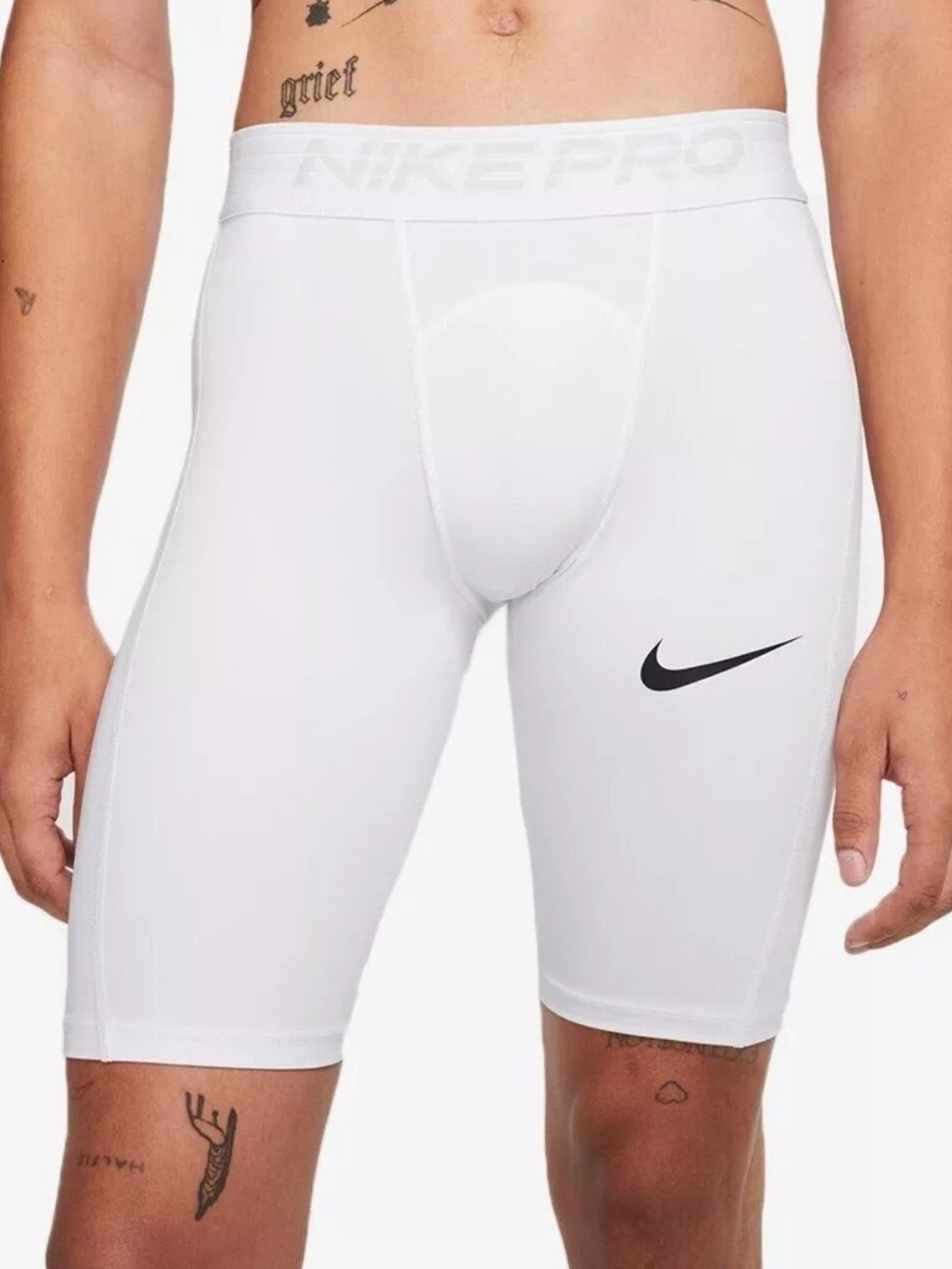 🤍✔️NWT Nike Men's Pro Dri-FIT Training Shorts white Size XL